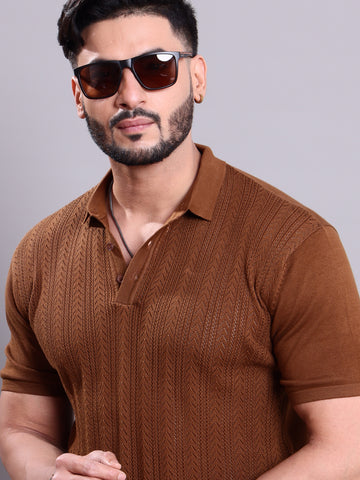 Nativebull Brown Colour T-shirt