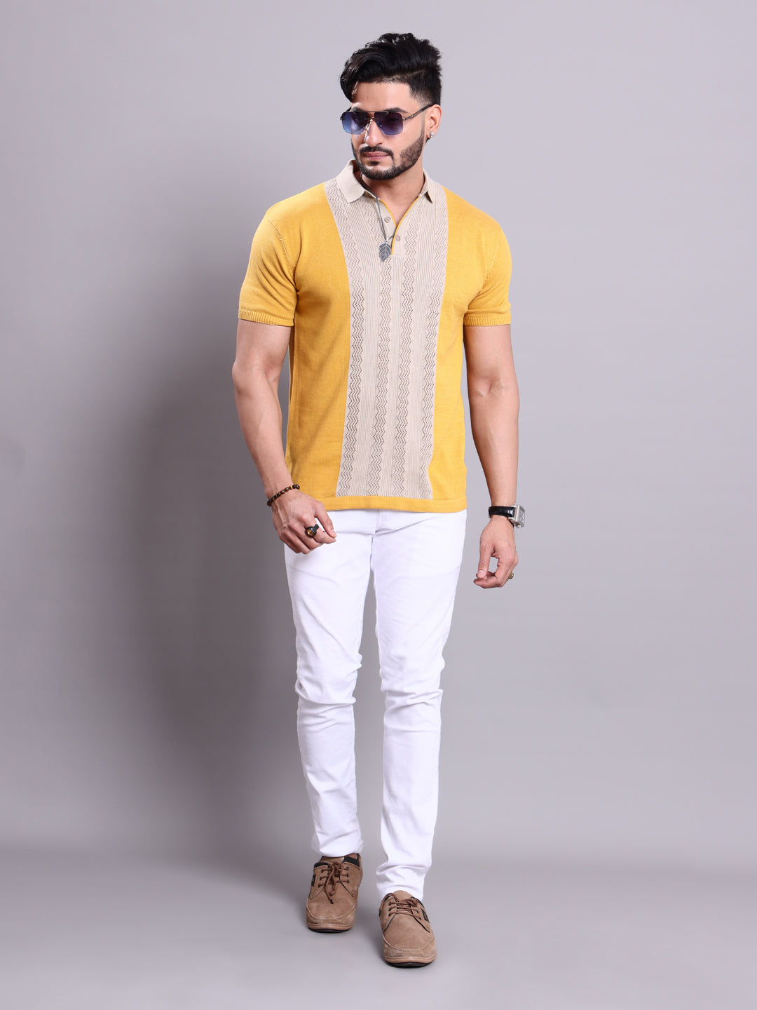 Nativebull Yellow Colour T-shirt