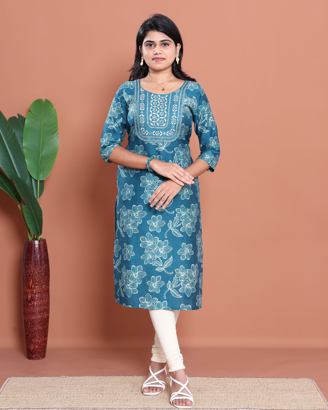 Ethnic Embroidered Kurta - Blue