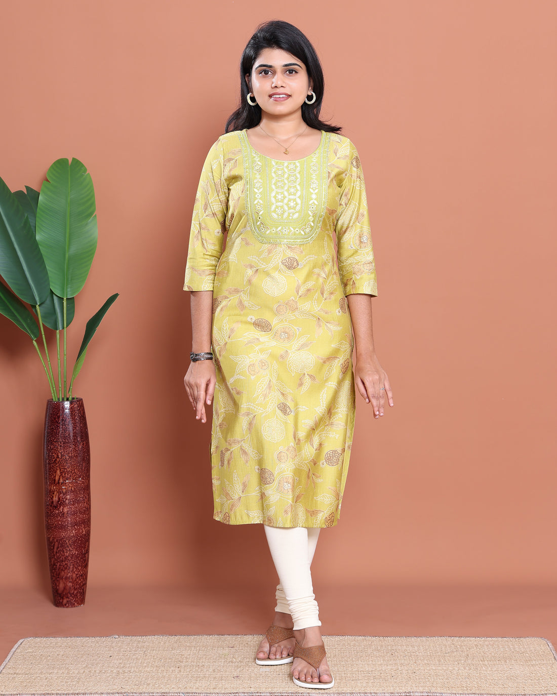 Ethnic Embroidered Kurta - Green