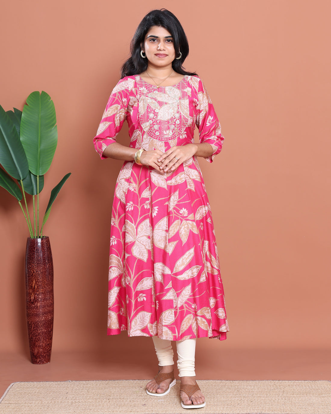 Ethnic Embroidered Kurta - Pink