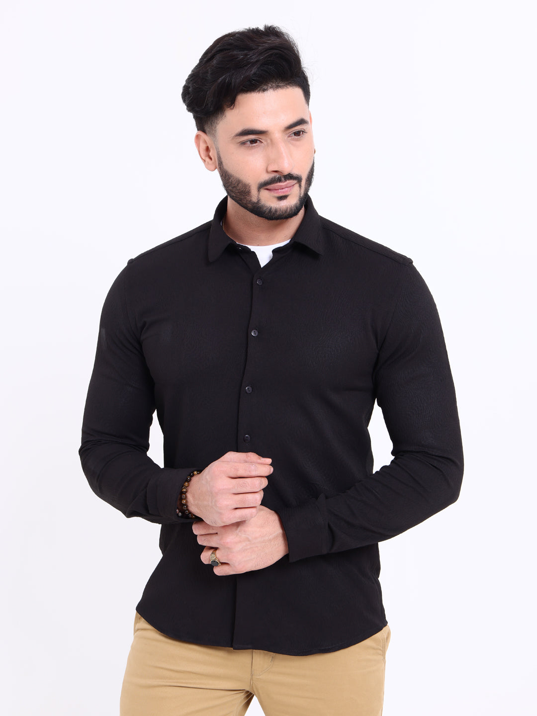 Nativebull Black Colour Casual Shirt
