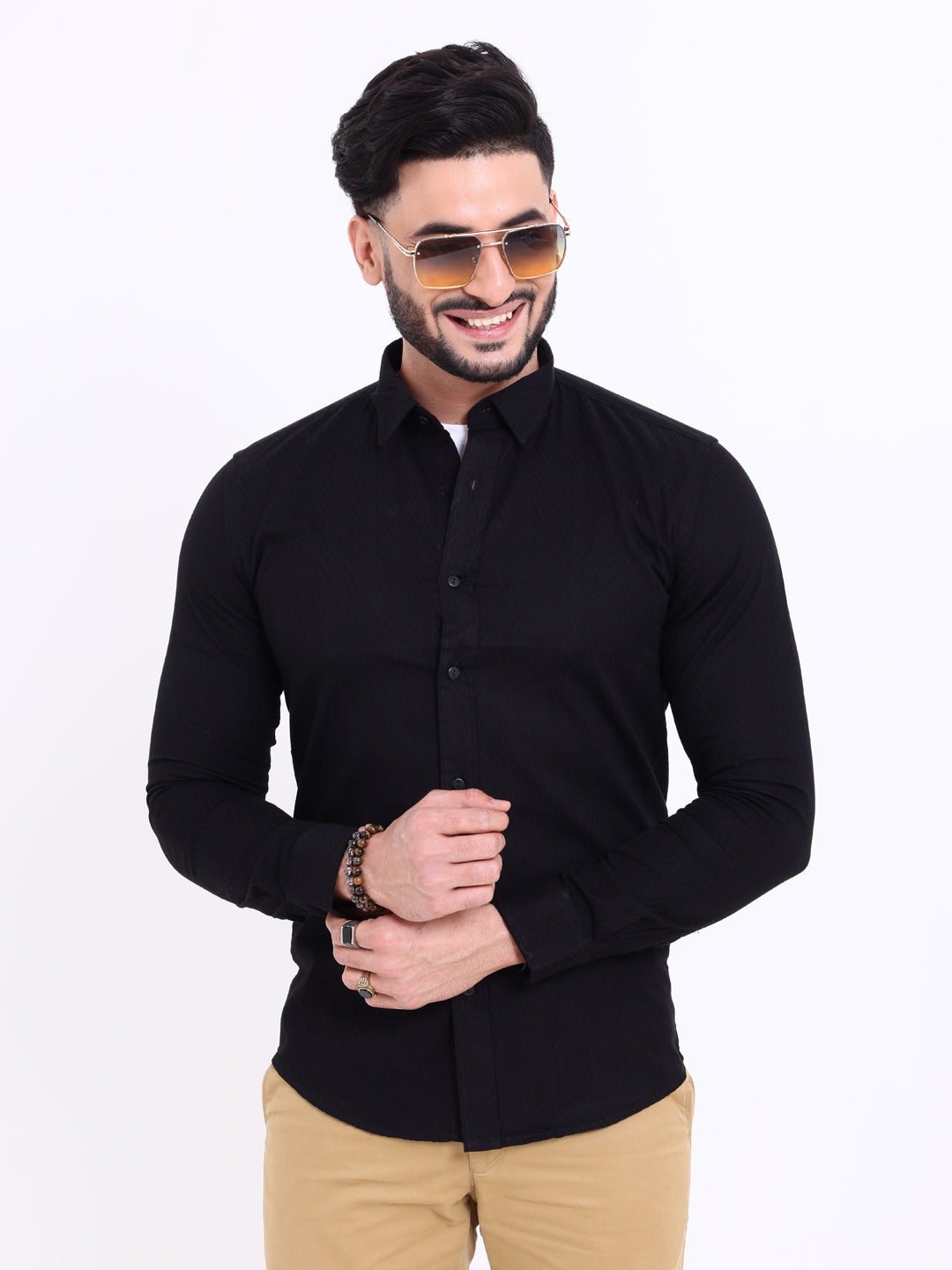 Nativebull Black Colour Casual Shirt