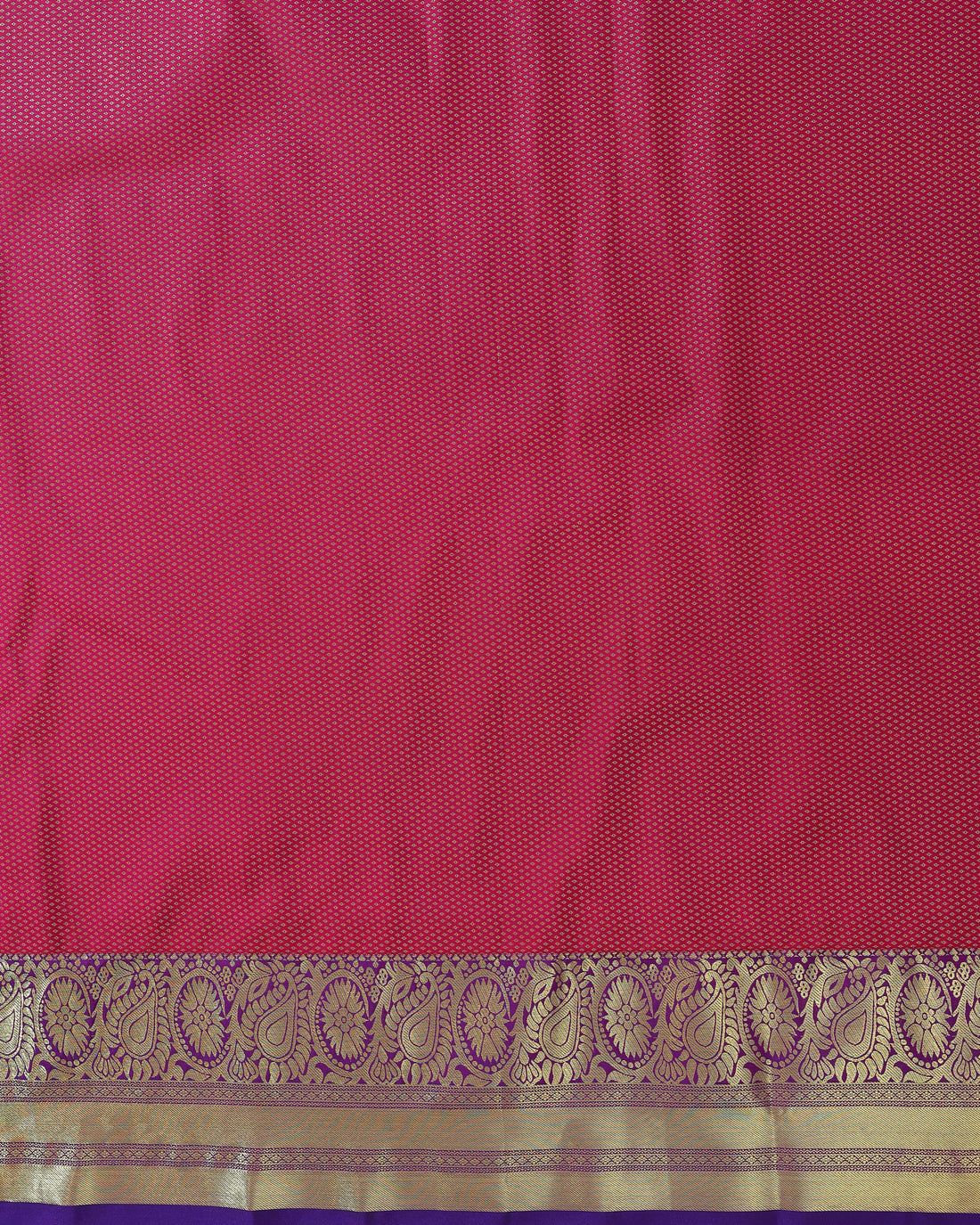 Exquisite Kanchipuram Pattu Pavadai Material with Zari Border - Maroon