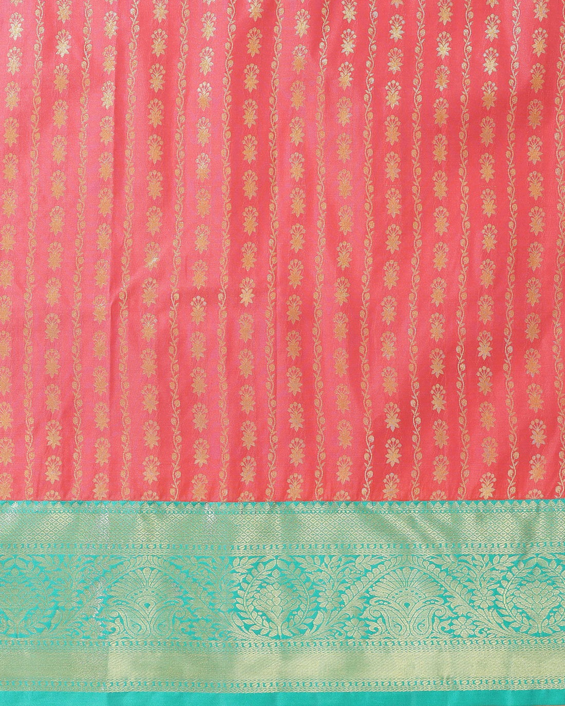 Exquisite Kanchipuram Pattu Pavadai Material with Zari Work - Pink