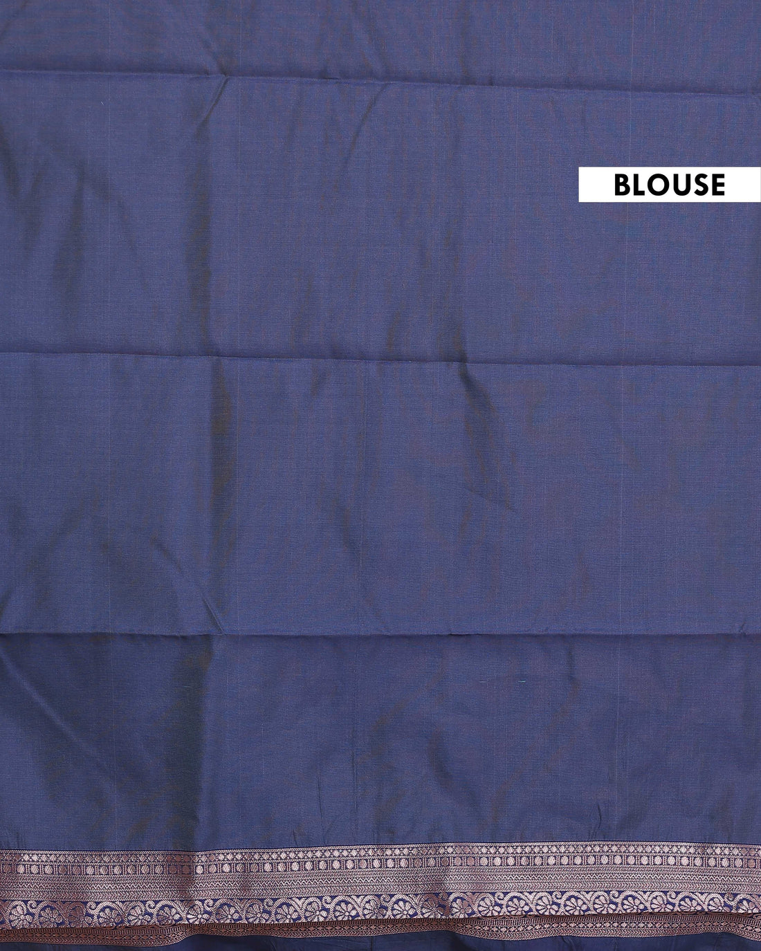 Floral Woven Rainbow Cotton Saree with Subtle Zari Accents - Blue