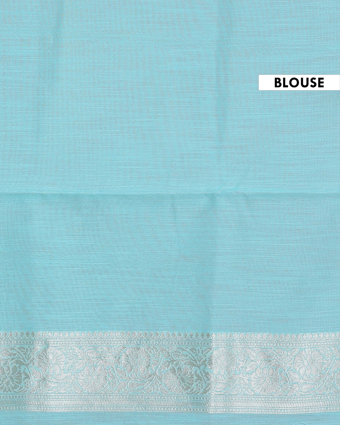 Woven Rainbow Cotton Saree with Subtle Zari Accents - Blue