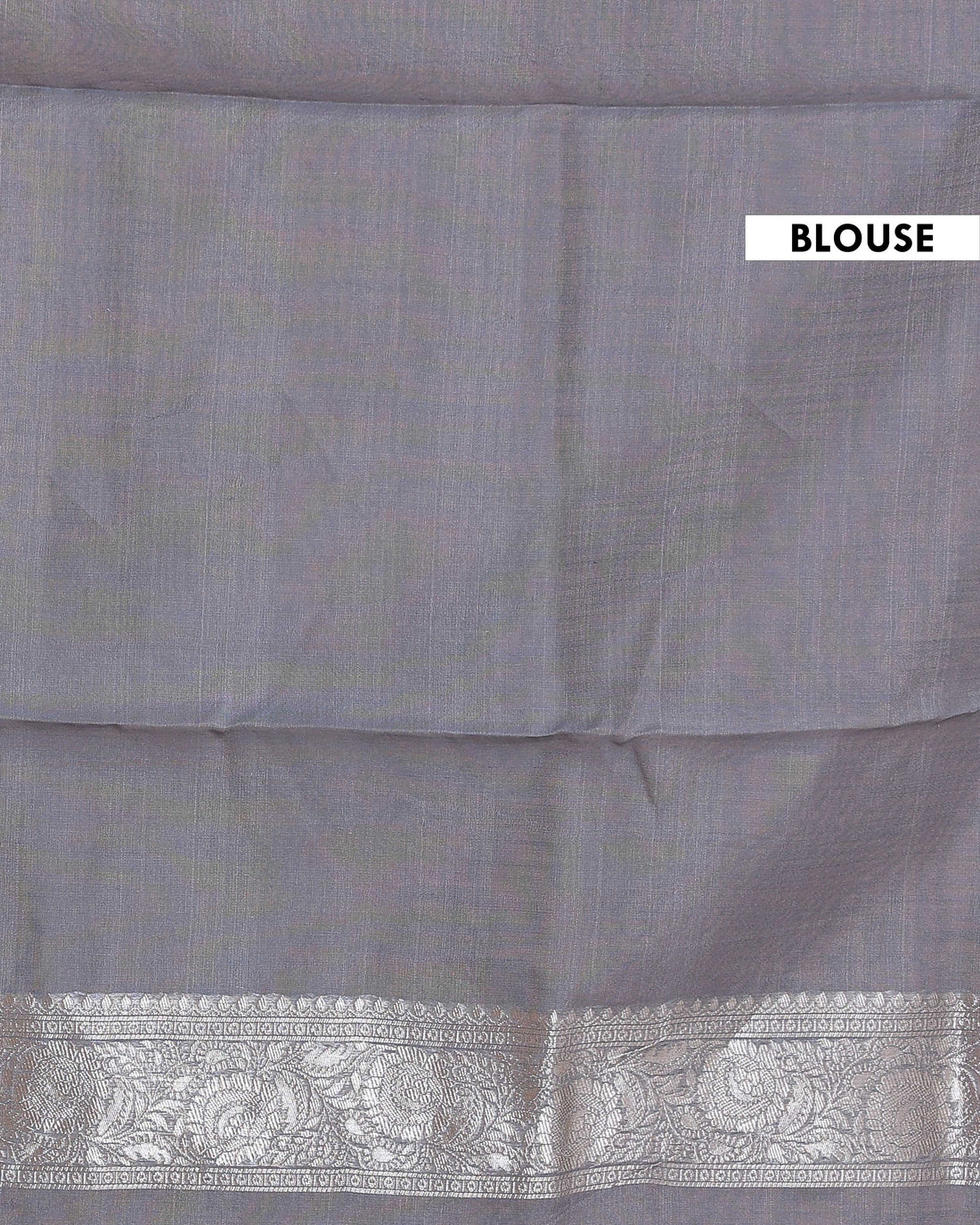 Floral Woven Rainbow Cotton Saree with Subtle Zari Accents - Grey