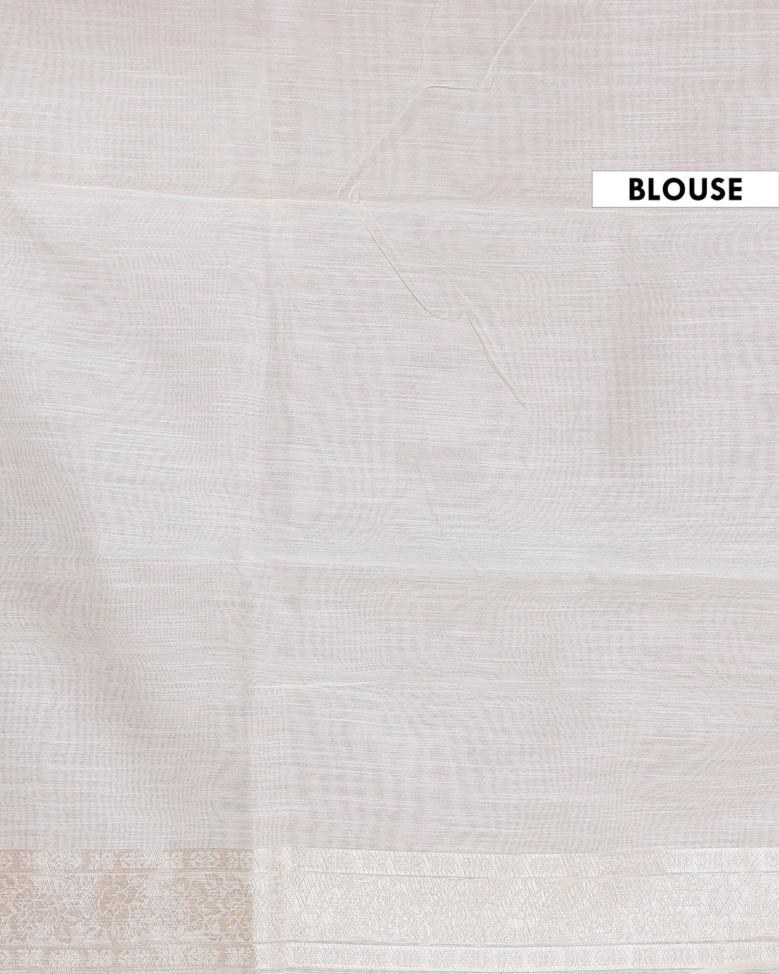 Floral Woven Rainbow Cotton Saree with Subtle Zari Accents - Cream