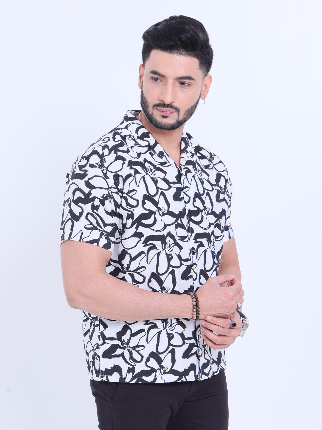 Nativebull Men's Printed Casual Full Sleeve Shirt with Spread Collar - Multi