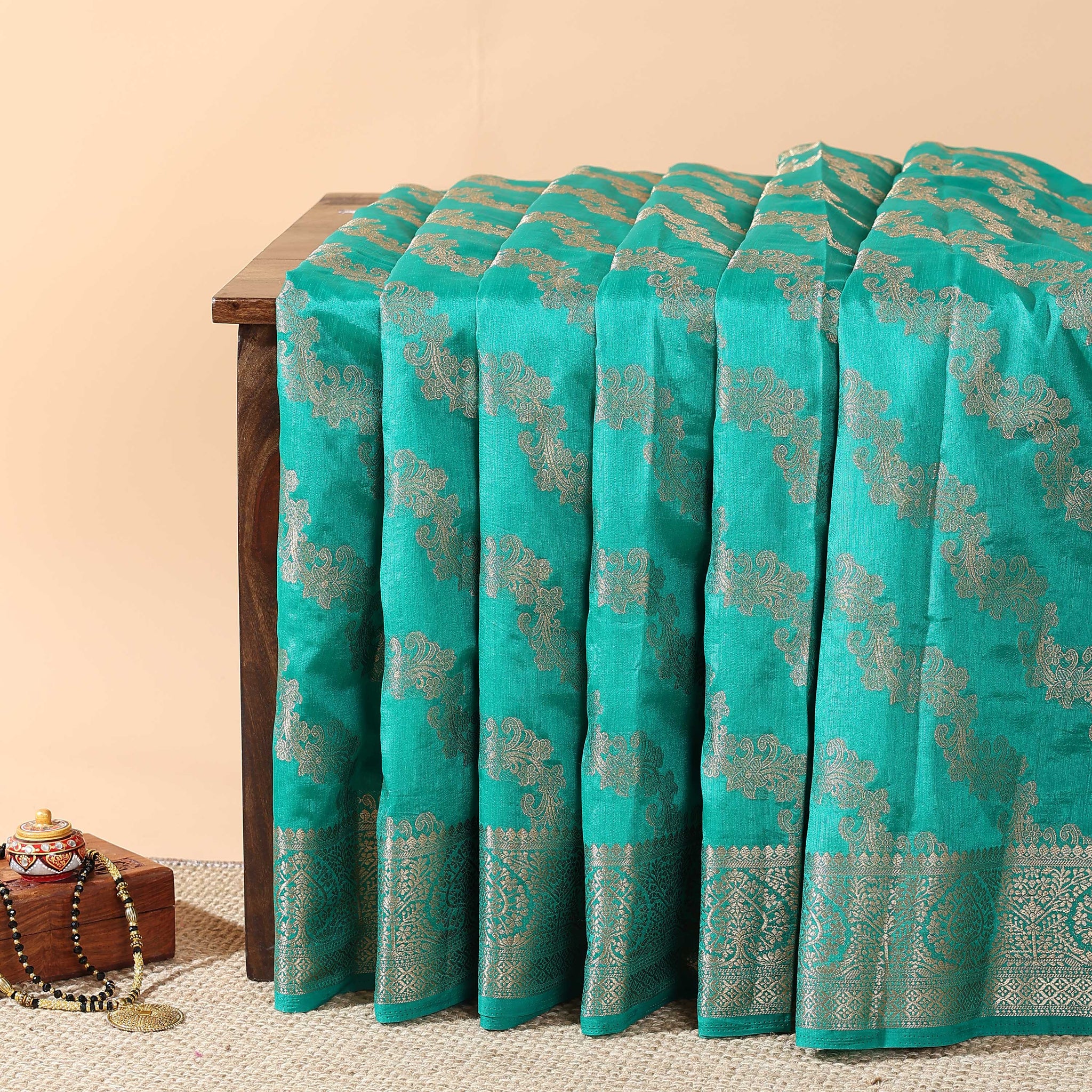 Elegant Tussar Silk Saree with Intricate Zari Woven Border and Pallu – Green