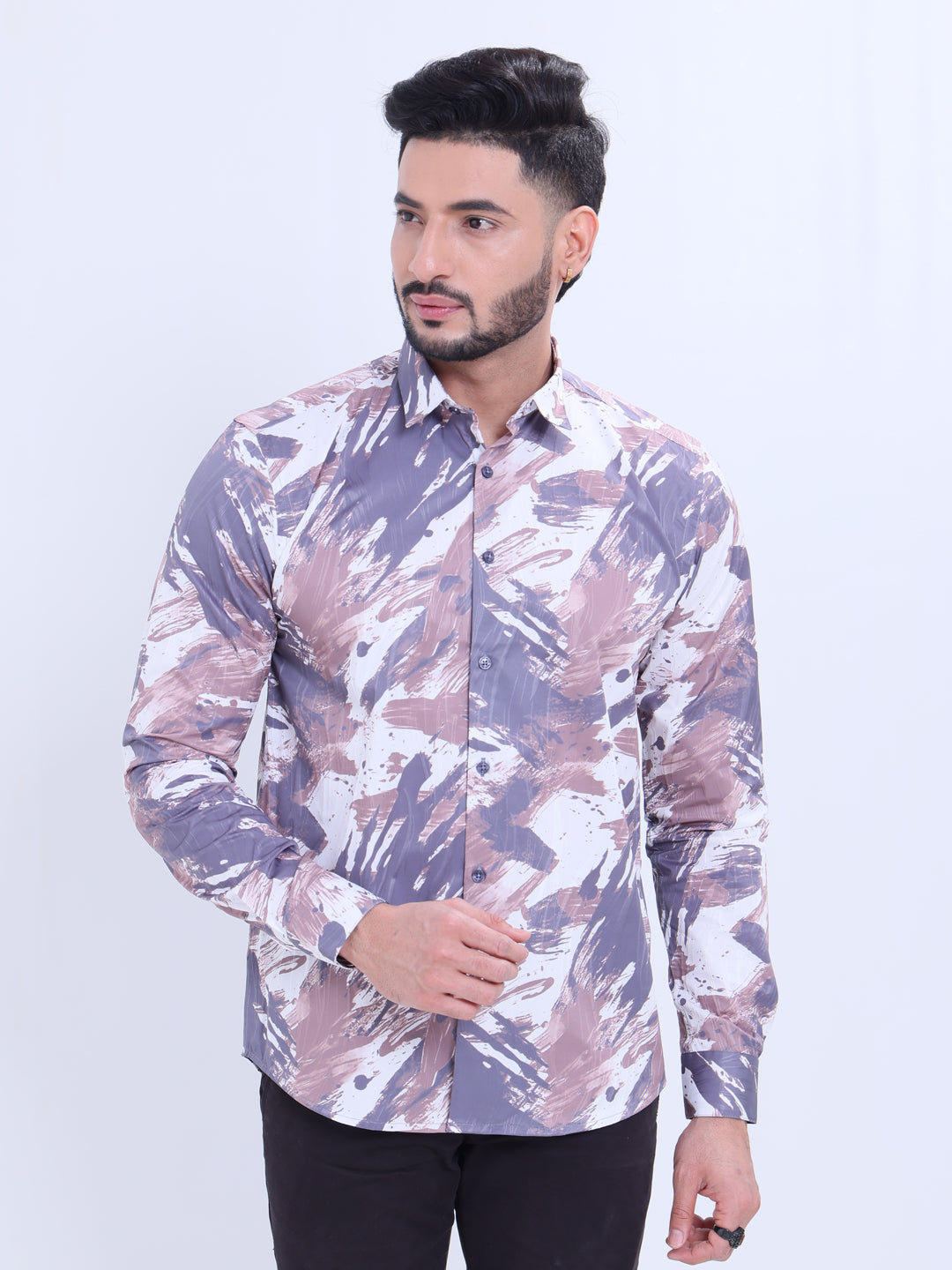 Nativebull Men's Abstract  Printed Casual Shirt - Multi