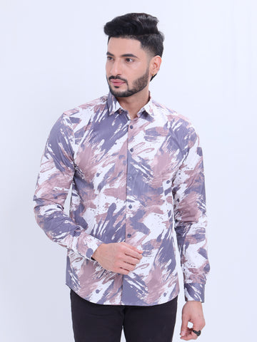 Nativebull Men's Abstract  Printed Casual Shirt - Multi