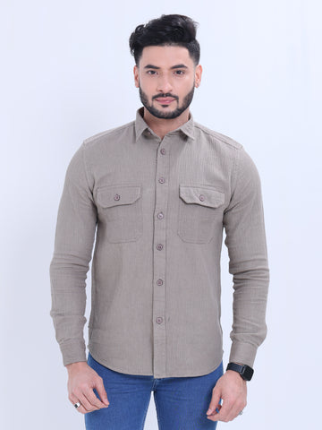 Nativebull Grey Colour Casual Shirt