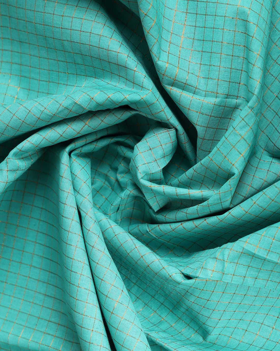 Classic Sungudi Cotton Saree with Zari Border and Checked Design - Sky Blue