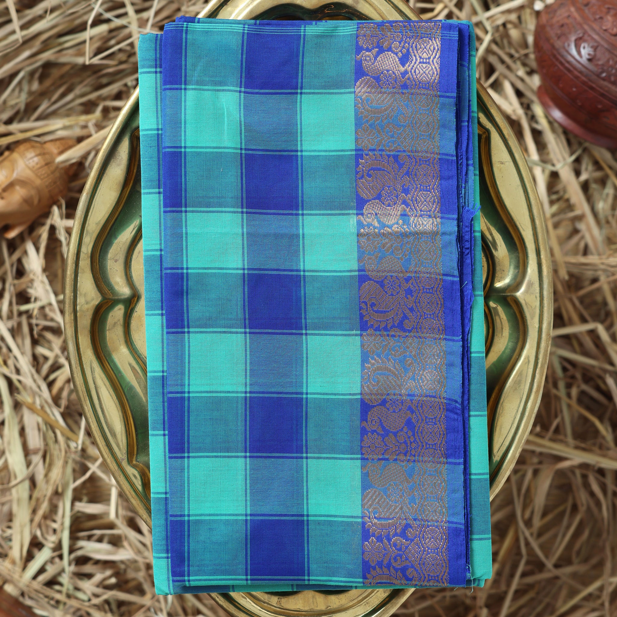 Blue Color Handloom Saree