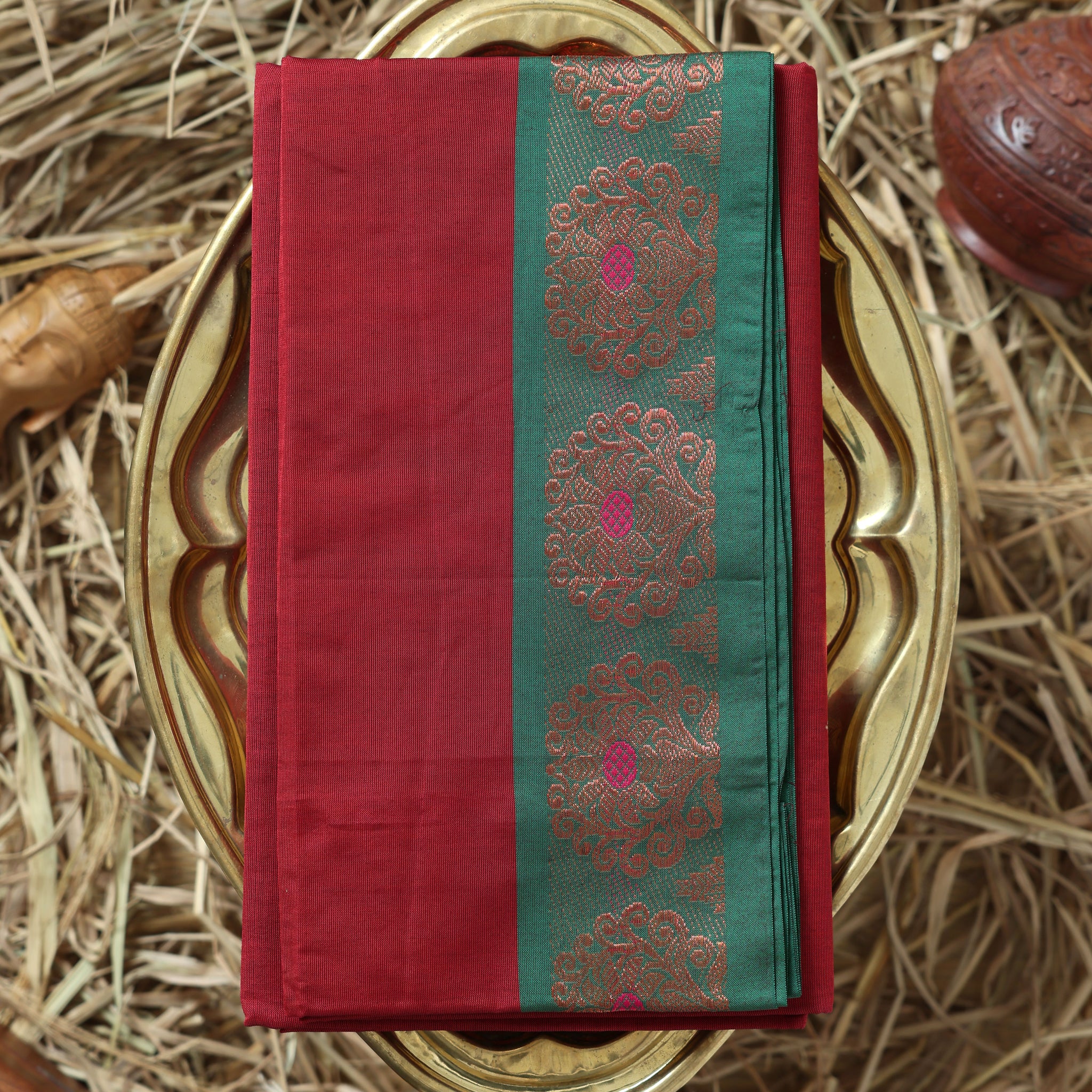 Red Color Handloom Saree