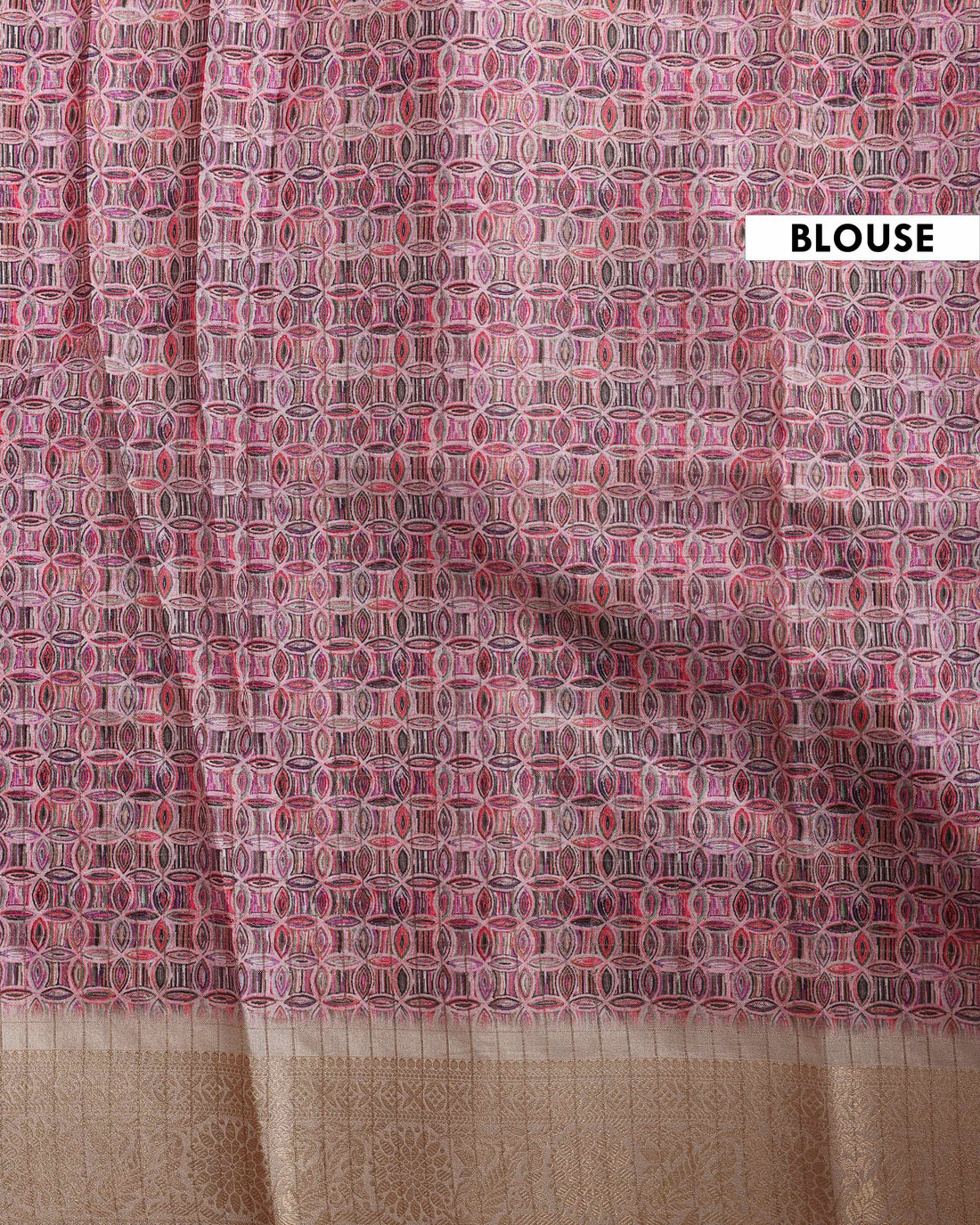 Floral Pattern Dola Silk Saree With Woven Border - White