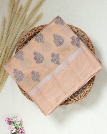 Sandal Color Tussar Silk Saree