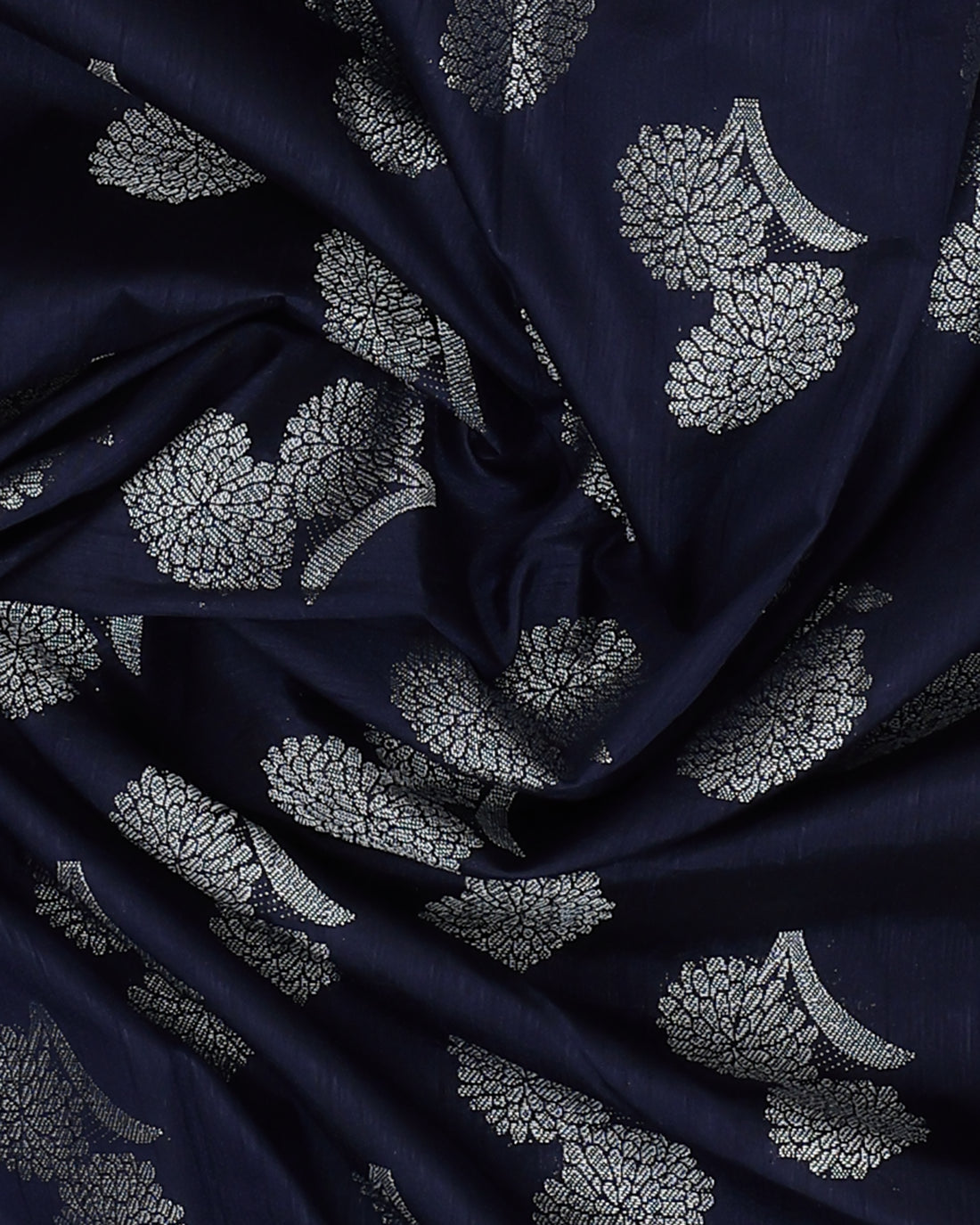 Navy Blue Color Tussar Silk Saree