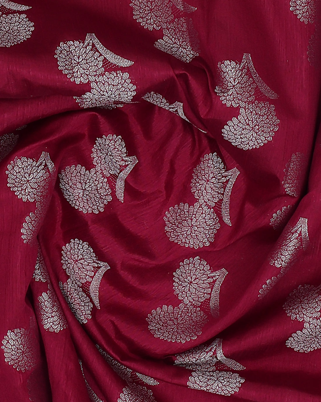 Maroon Color Tussar Silk Saree