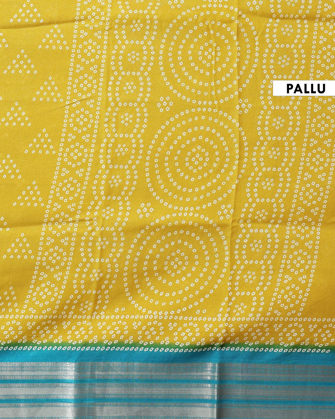 Elegant Dola Silk Saree with Traditional Bandhani Print and Contrasting Zari Woven Border - Yellow