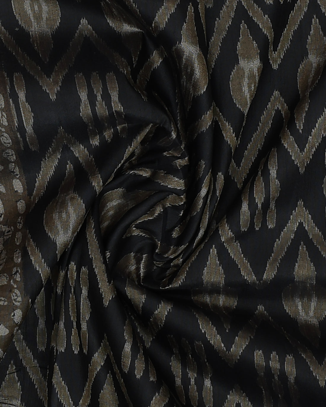 Black Color Tussar Silk Saree