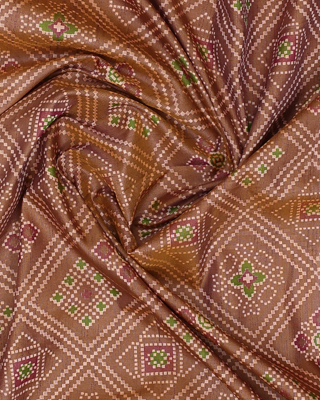 Brown Color Tussar Silk Saree