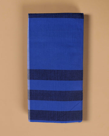 Kibs Brand Men's Premium Cotton Striped Lungi Stitched - Blue