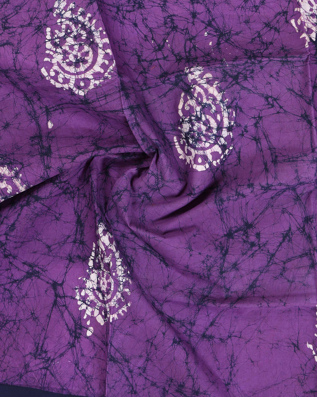 Classic Sungudi Cotton Saree With Printed Design - Purple
