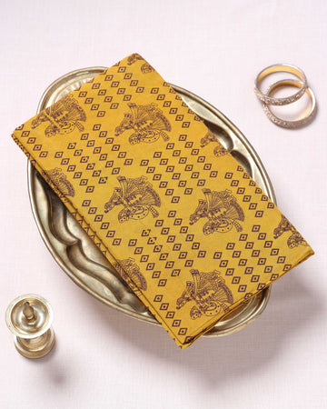 Yellow Color Sungudi Cotton Saree