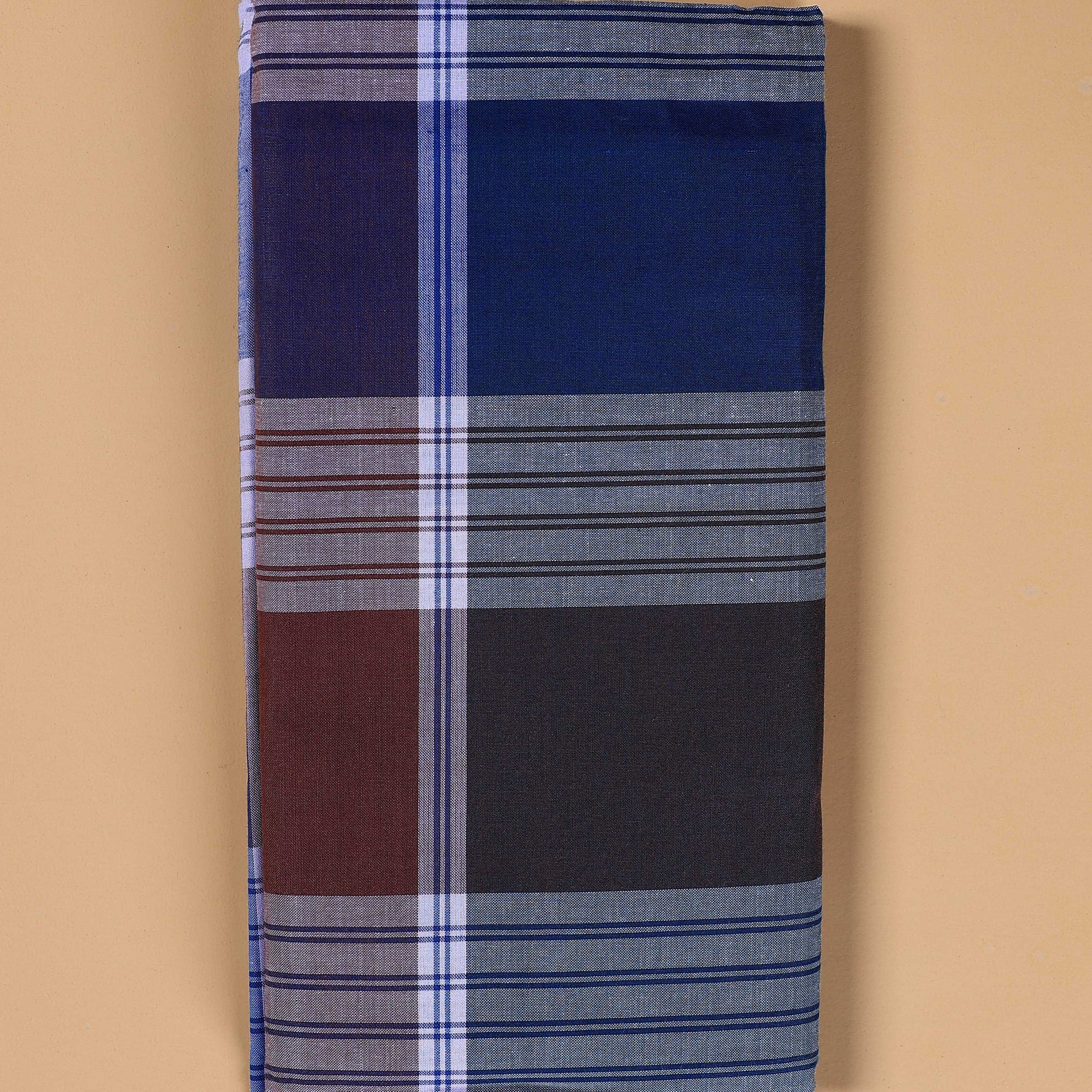 Sangu Brand Men's Premium Cotton Striped Lungi Stitched - Multi