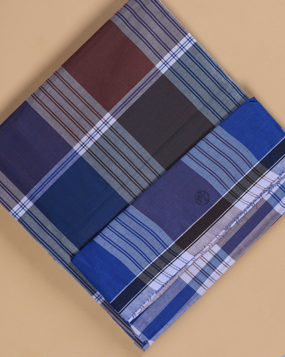Sangu Brand Men's Premium Cotton Striped Lungi Stitched - Multi
