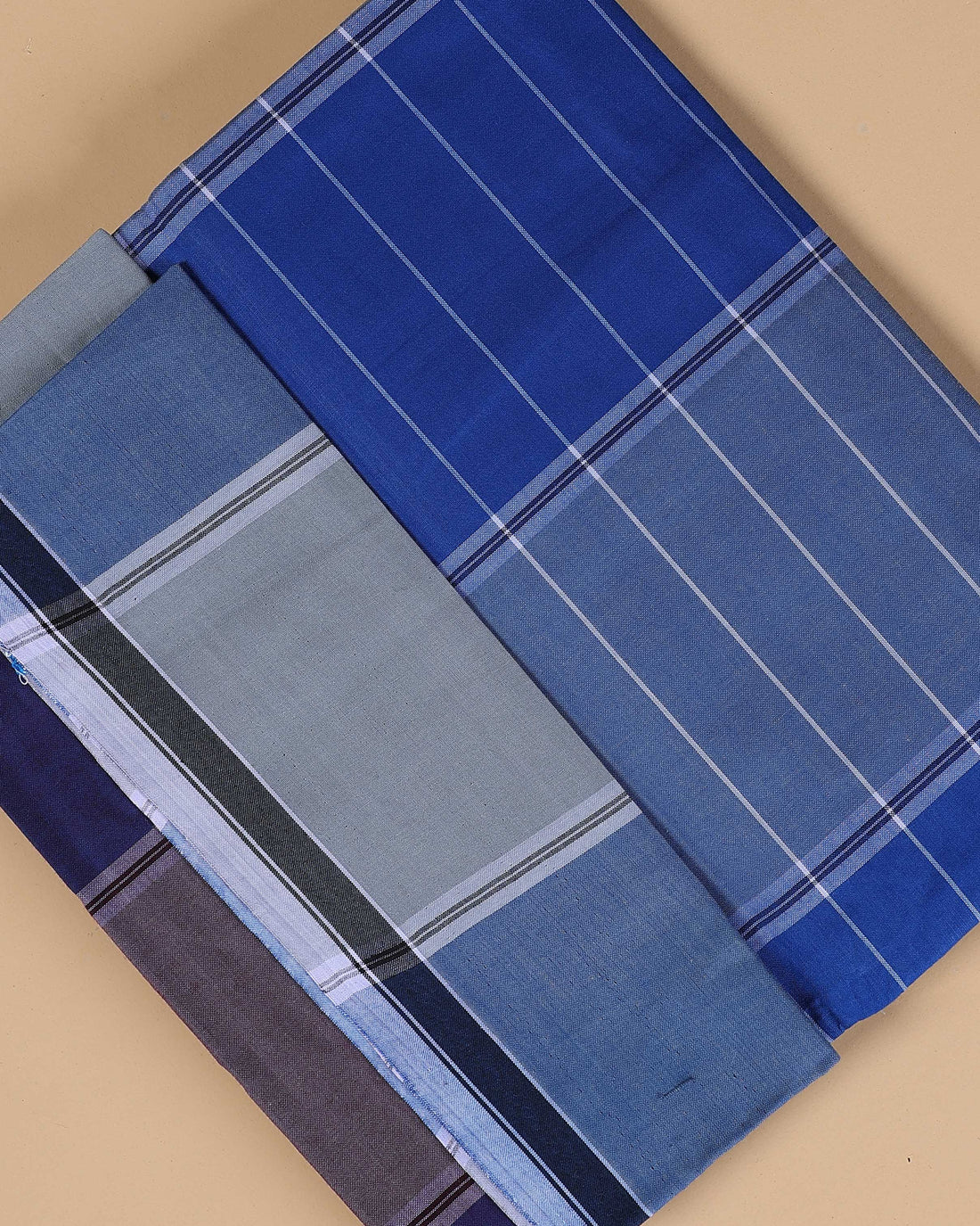 Nandu Brand Men's Premium Cotton Checked Lungi Stitched - Multi
