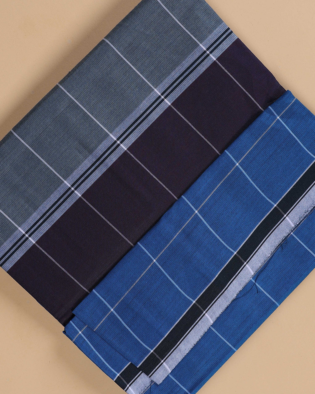 Nandu Brand Men's Premium Cotton Striped Lungi Stitched - Multi