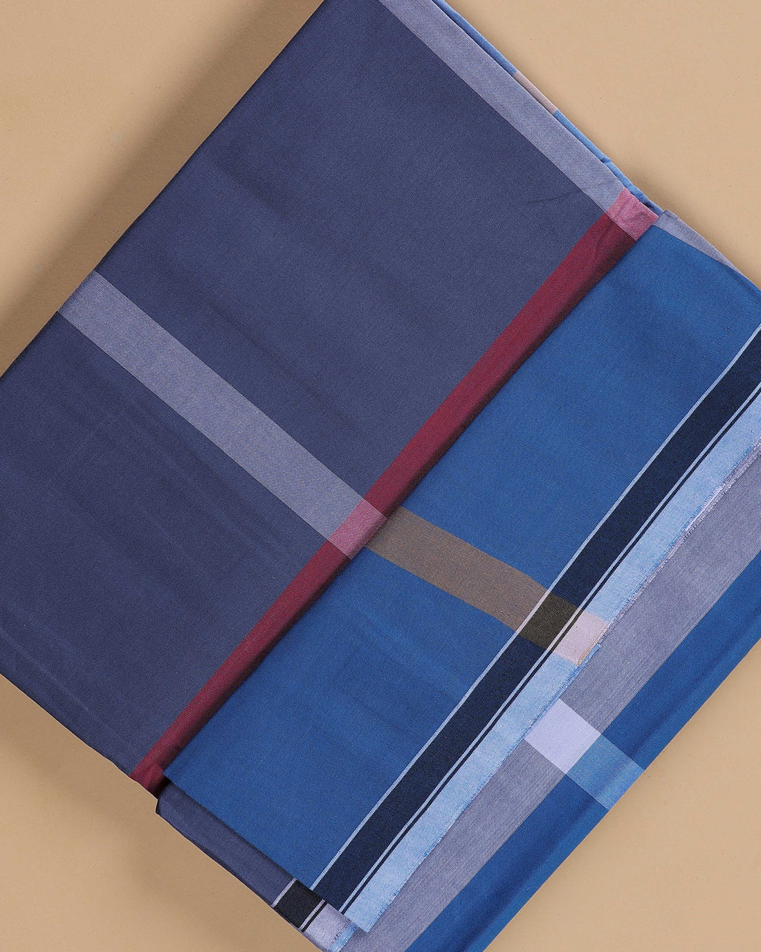 Nandu Brand Men's Premium Cotton Checked Lungi Stitched - Multi
