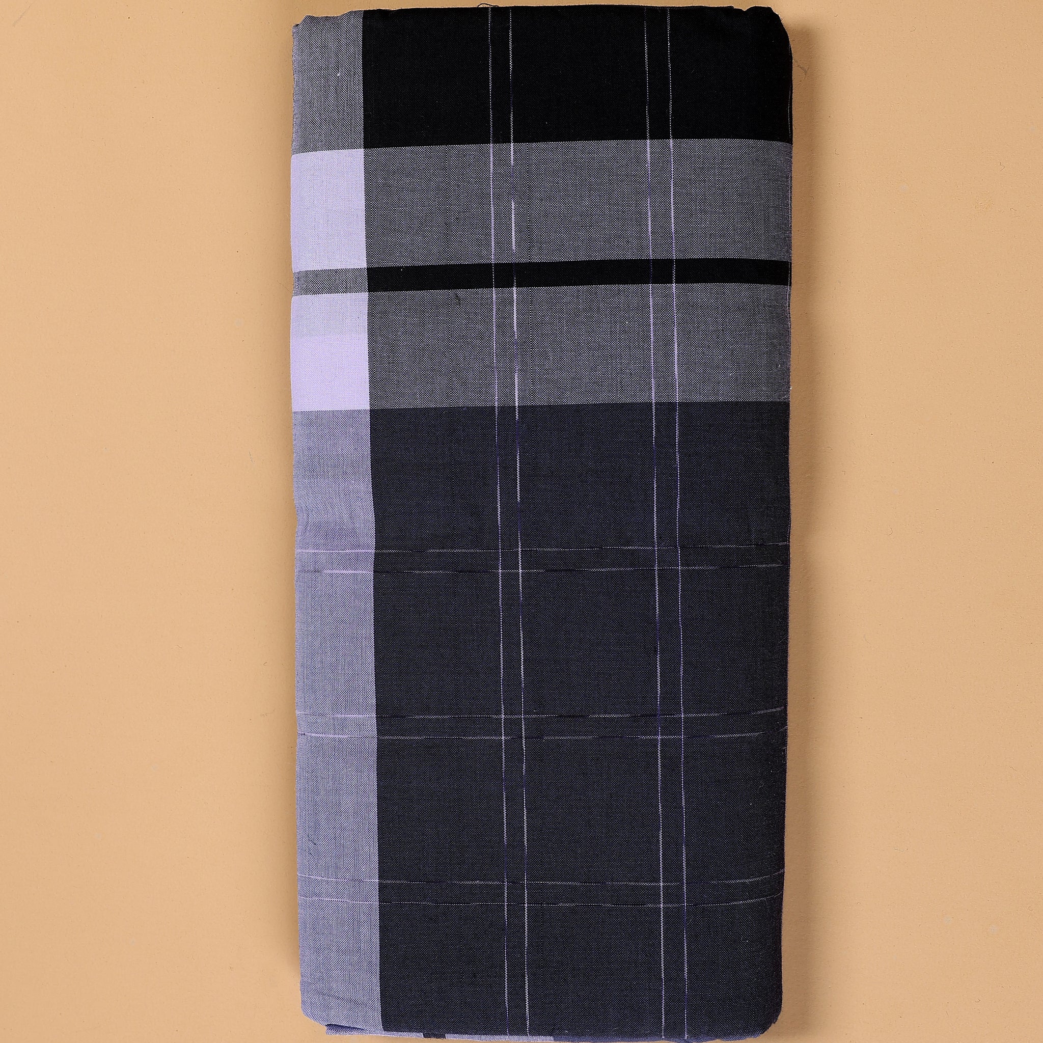 Nandu Brand Men's Premium Cotton Checked Lungi Stitched - Multi