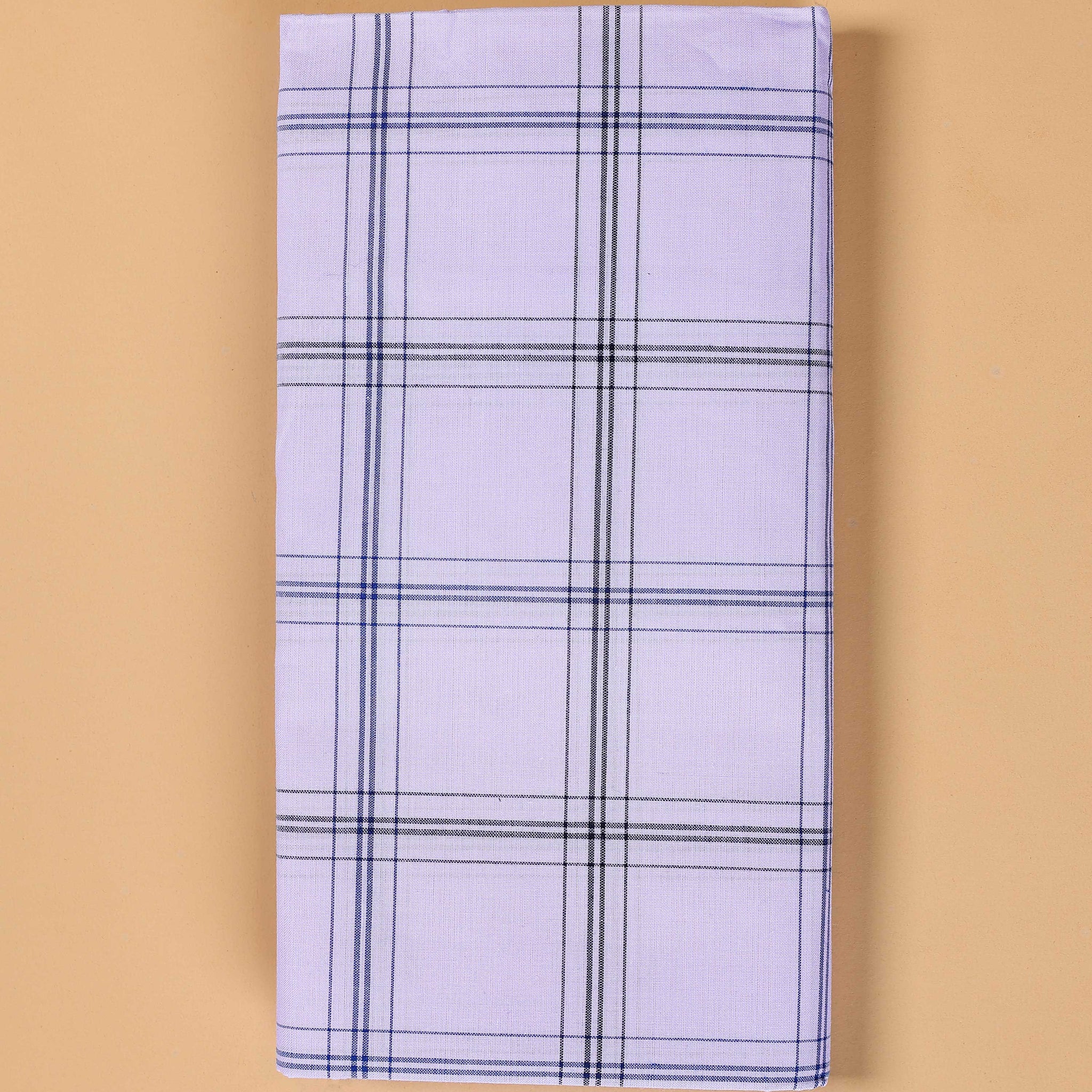 Kibs Brand Men's Premium Cotton Checked Lungi Stitched - White