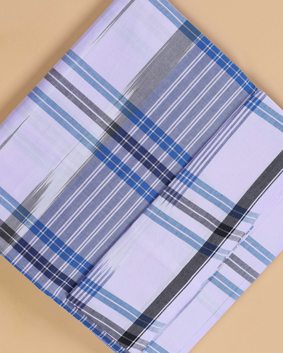 Kibs Brand Men's Premium Cotton Striped Lungi Stitched - White