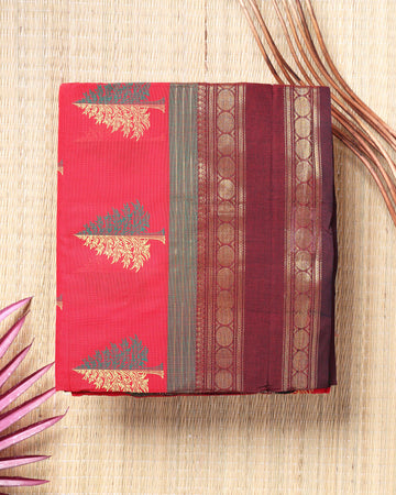 Red Color Handloom Saree