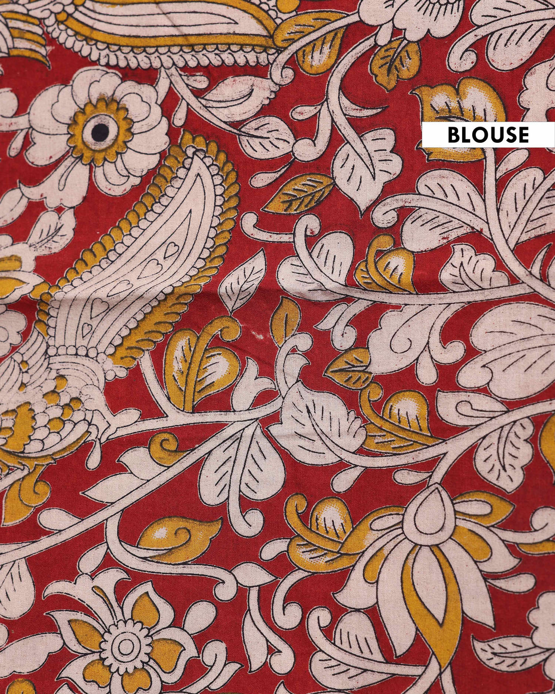 Traditional Kerala Kasavu Cotton Saree with Zari Border and Printed Blouse Piece - Off White