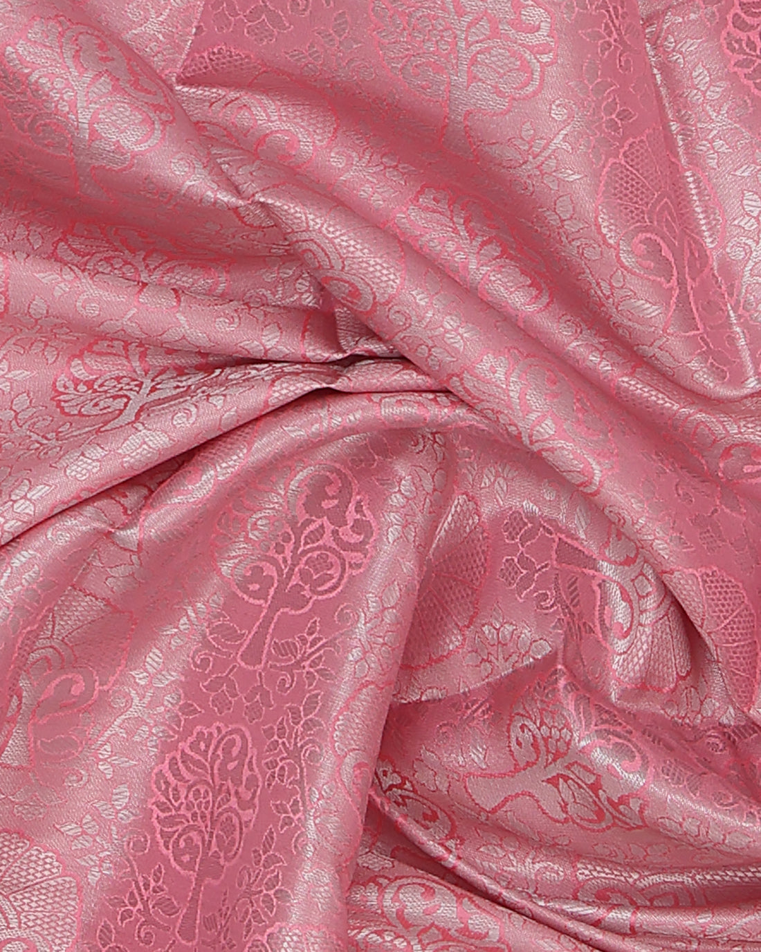 Pink Printed Fancy Silk Saree