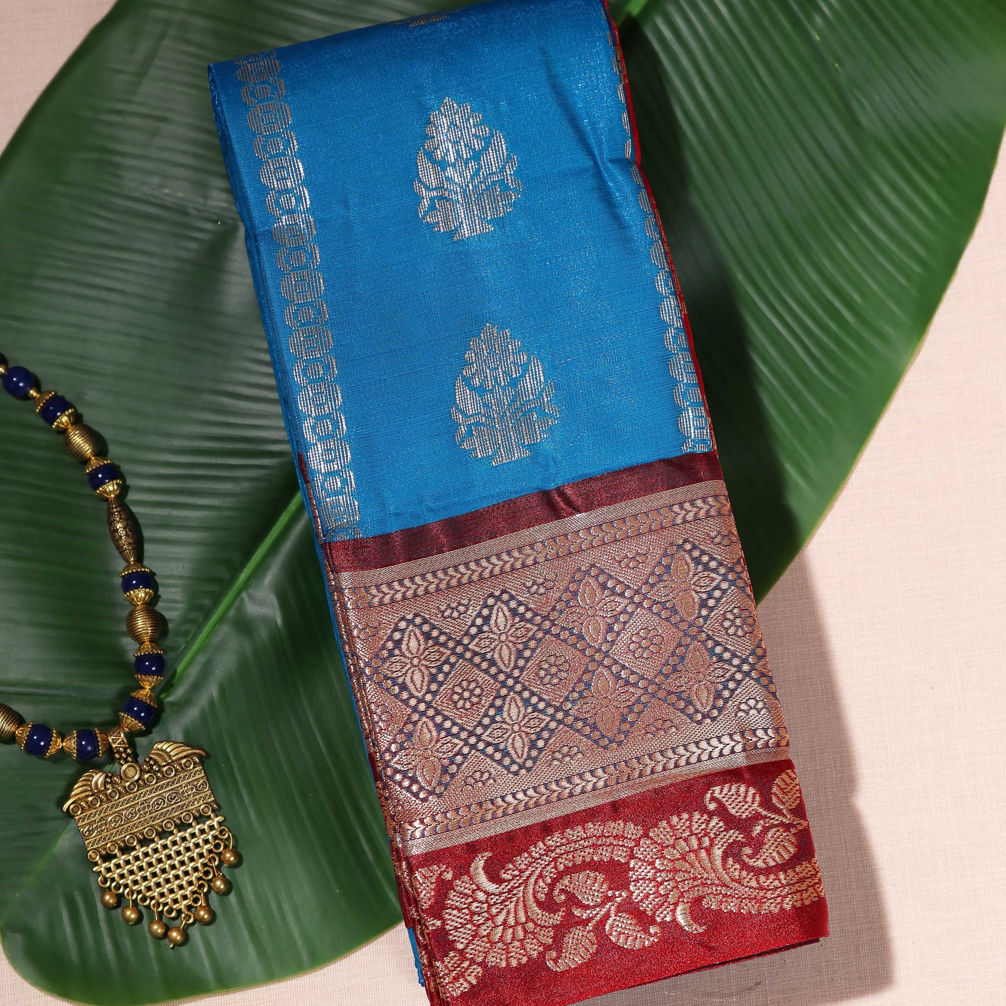 Blue Color Art Silk Saree