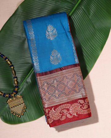 Blue Color Art Silk Saree