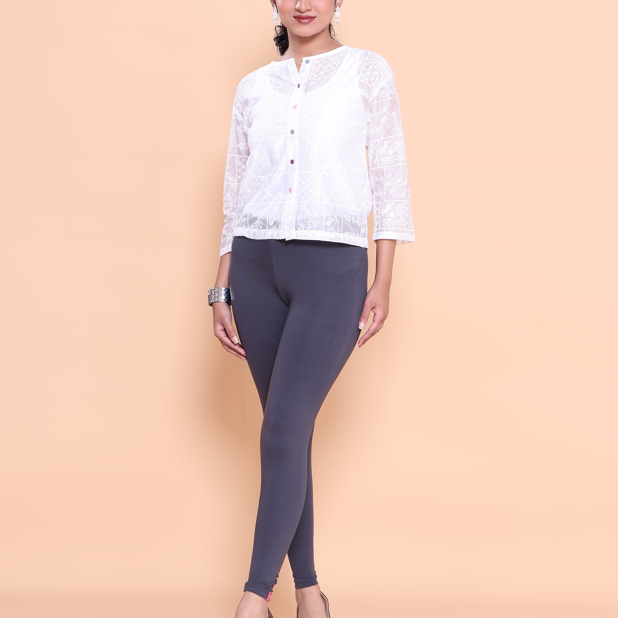 Dark Grey Color Leggings XL Size