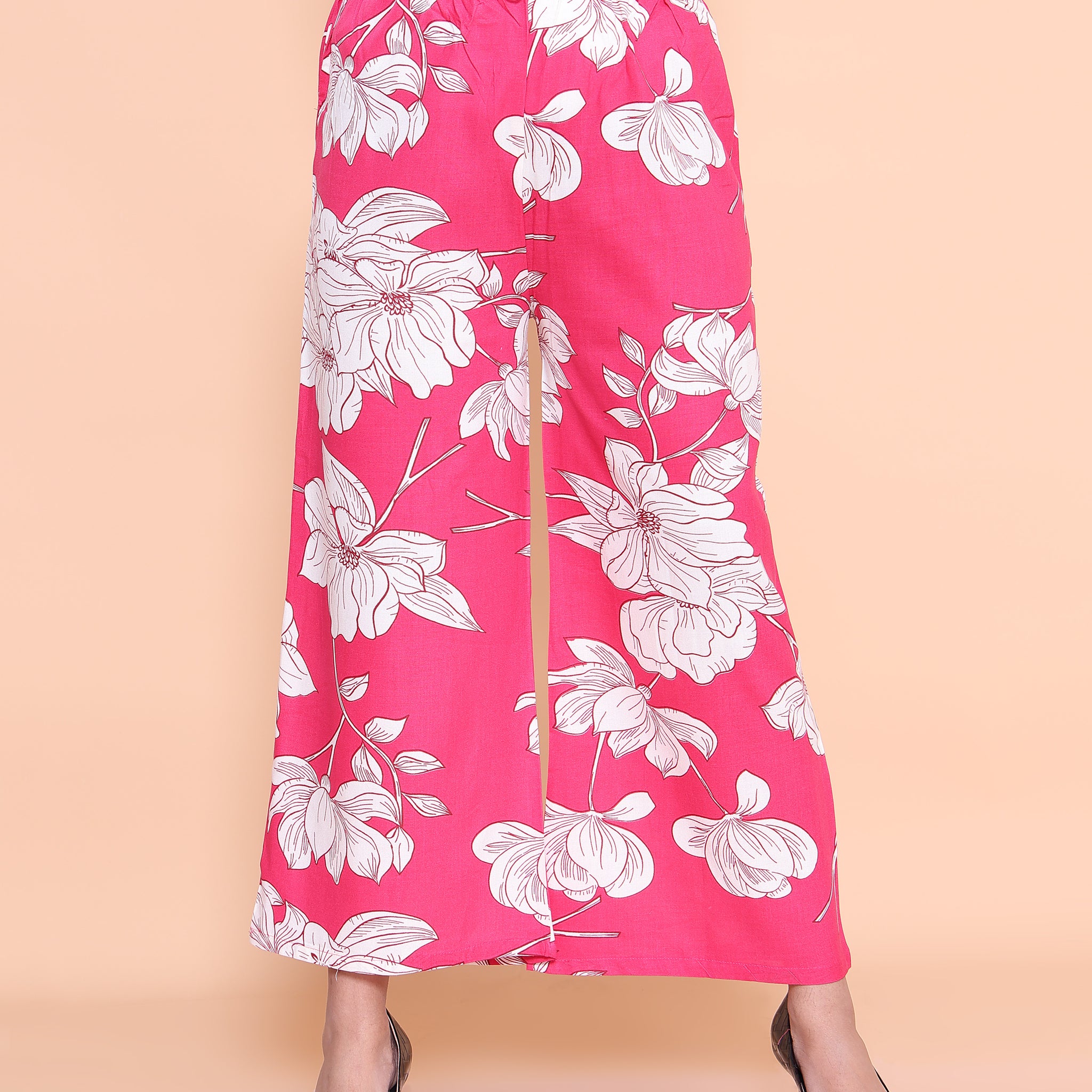 Pink Color Womens Palazzo