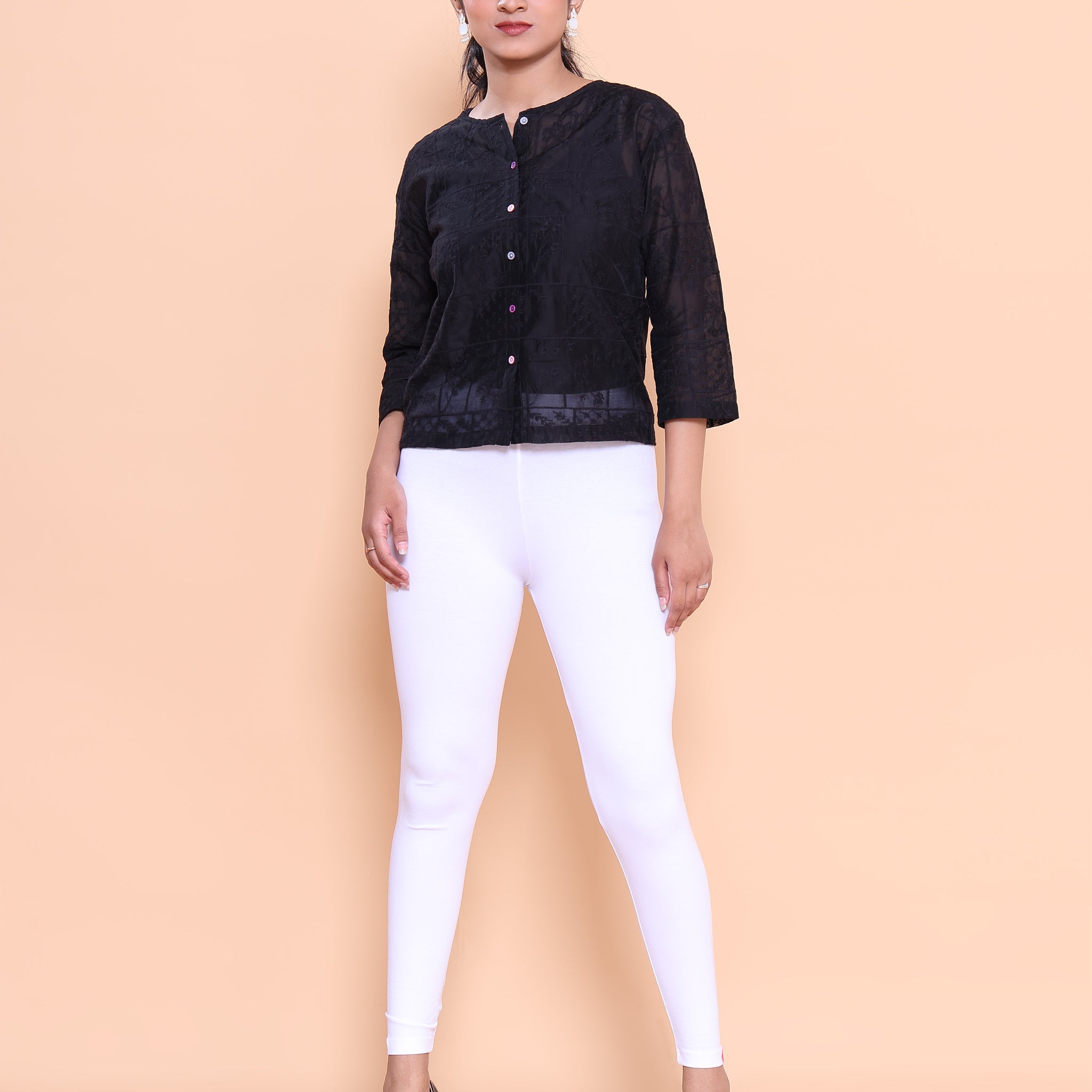 White Color Leggings XXL Size