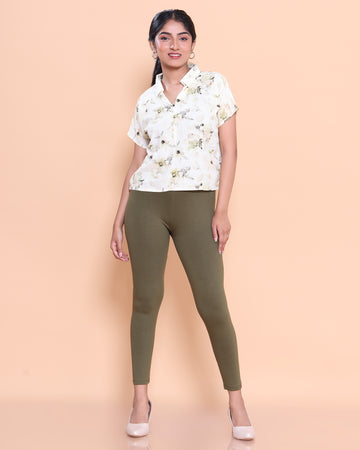 Light Green Color Leggings S Size