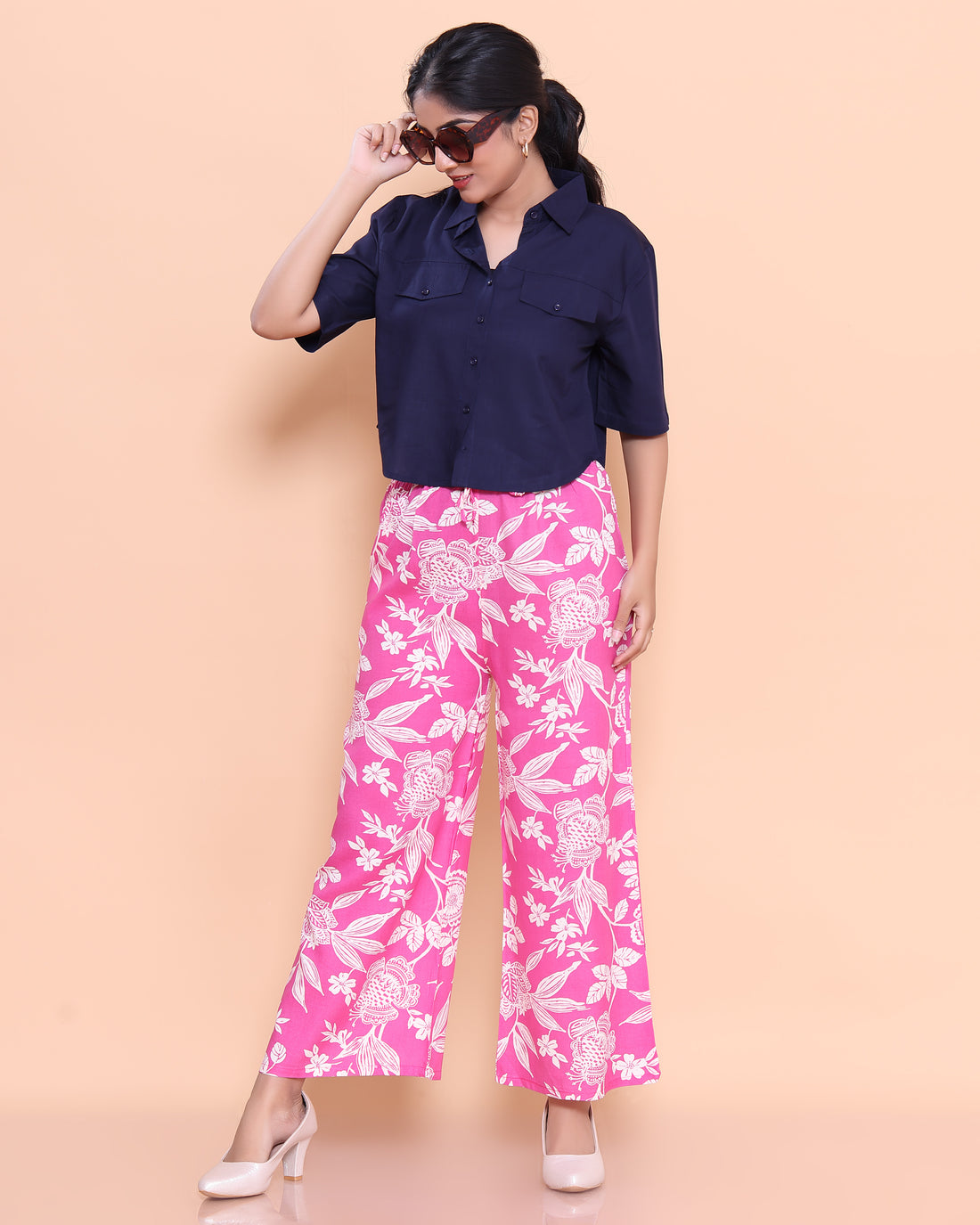 Pink Color Womens Palazzo