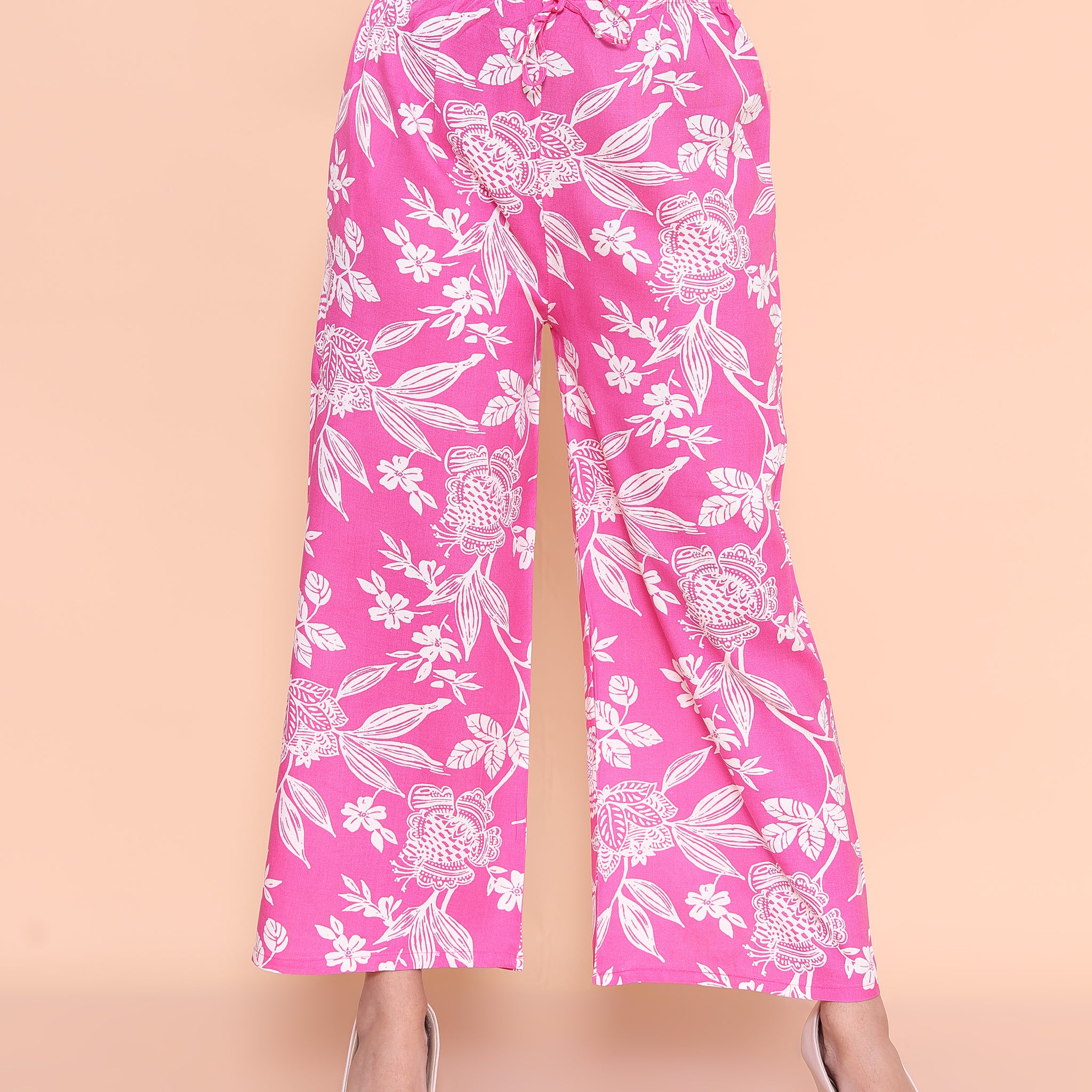 Pink Color Womens Palazzo